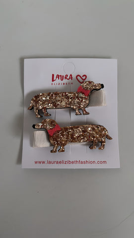 MINI DOUBLE DASHAUND CLIP