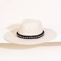Collections by Fame Accessories - Rhinestone Strap Fedora Fashion Hat: BE