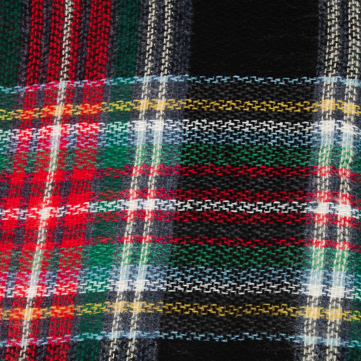 Collections by Fame Accessories - Dark Plaid Oblong Scarf: MULTI