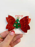 MINI BLING RED CHRISTMAS TREE BOW