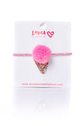 MINI GLITTER POM BOBBLE PINK
