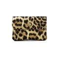 Leather Button Purse Leopard- Gold - Moda