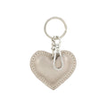 Metallic Leather Heart Keyring- BRONZE