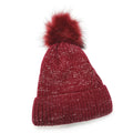 Black Ginger - Glitter PomPom Hat - Dark Red