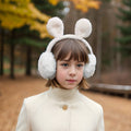 Black Ginger - White Rabbit Ear Muffs