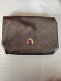 LEATHER METALLIC COIN PURSE GUNMETAL