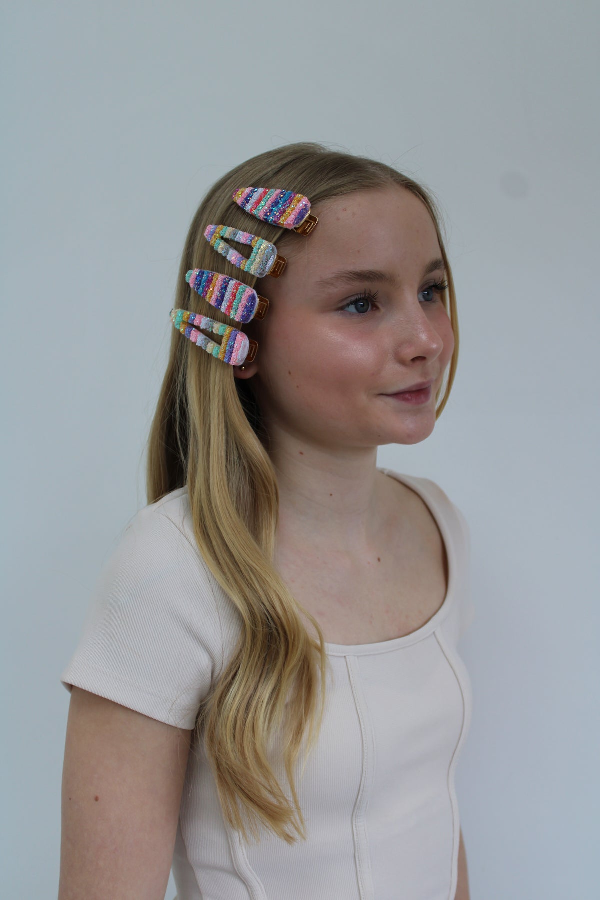 MUMBAI MULTI COLOURED GLITTER CLIP