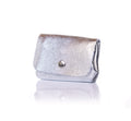 LEATHER METALLIC COIN PURSE SILVER