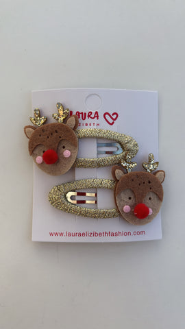 MINI DOUBLE REINDEER CLIP