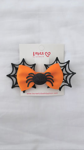 HALLOWEEN BLACK AND ORANGE SPIDER