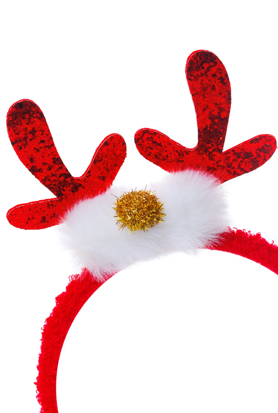 MINI REINDEER EARS HEADBAND RED