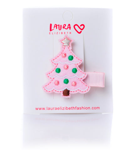 MINI CHRISTMAS TREE CLIP PINK