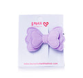 MINI LILAC FABRIC BOW CLIP