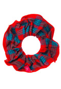 ICELAND TARTAN RED SCRUNCHIE