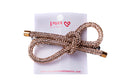 JEWELLED BOW CLIP BRONZE