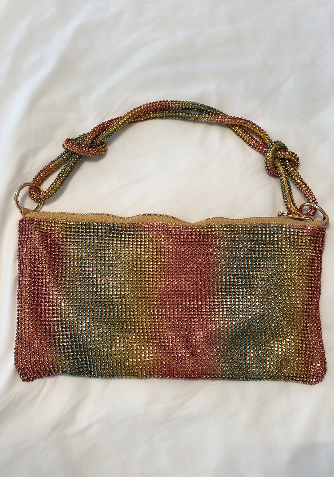 FULL CRYSTAL EVENING BAG RAINBOW