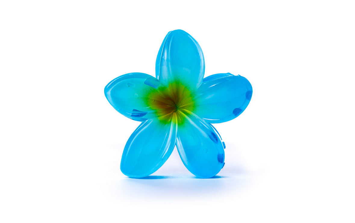 BLUE FLOWER LARGE CLAW CLIP
