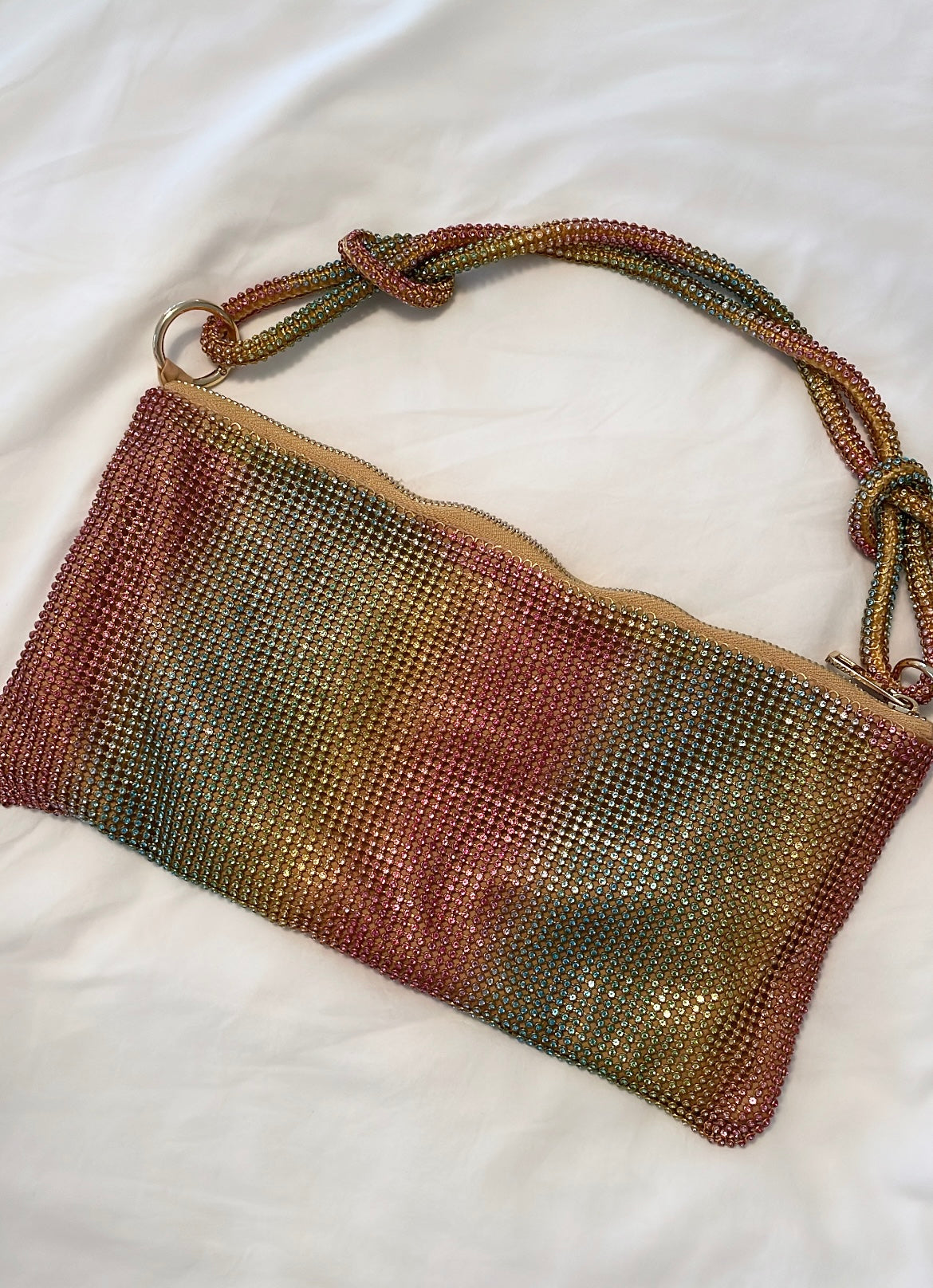 FULL CRYSTAL EVENING BAG RAINBOW