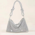 FULL CRYSTAL EVENING BAG SILVER