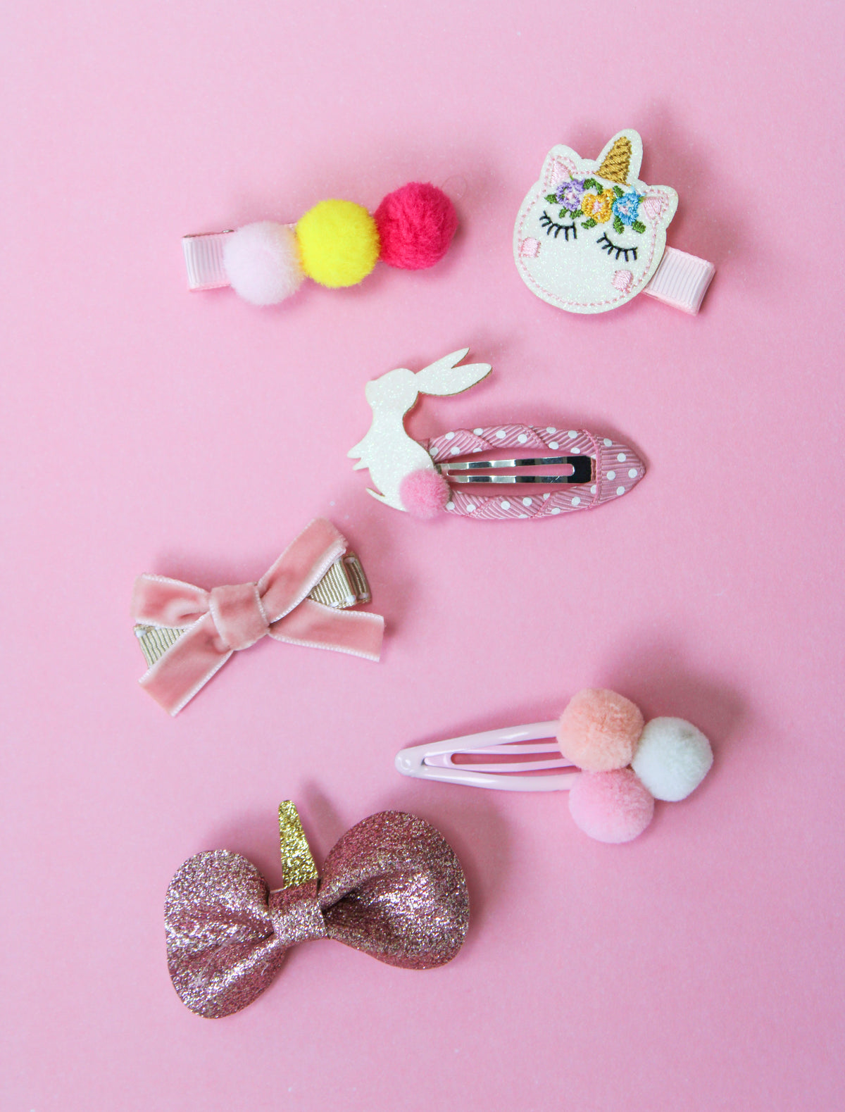 MINI PASTEL 3 CLUSTER POM CLIP