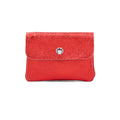 LEATHER METALLIC COIN PURSE RED
