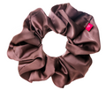 NEW YORK TAUPE SATIN SCRUNCHIE
