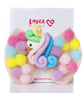 MINI LARGE POM POM UNICORN BOW CLIP