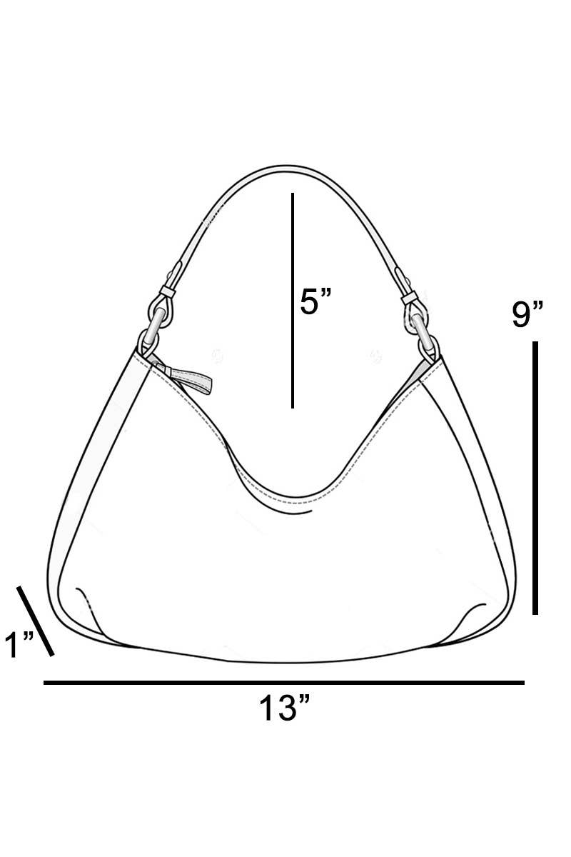 Collections by Fame Accessories - Knotted Handle Corduroy Hand Bag: BUR