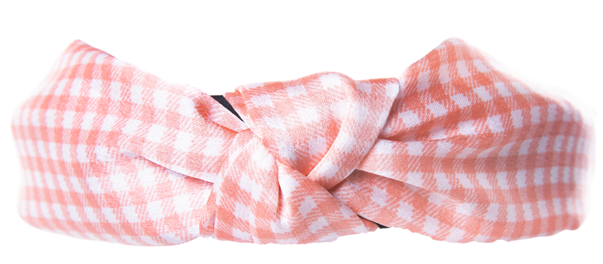 BRITTANY PINK GINGHAM HEADBAND