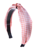 BRITTANY PINK GINGHAM HEADBAND