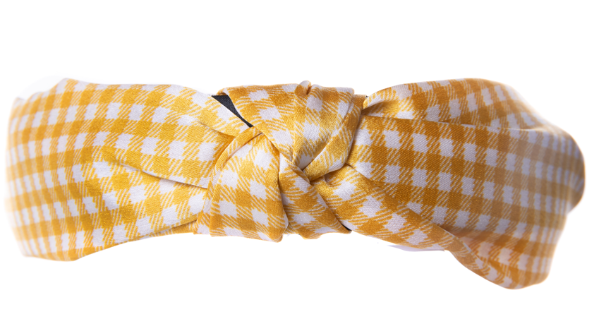 BRITTANY YELLOW GINGHAM HEADBAND