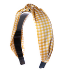 BRITTANY YELLOW GINGHAM HEADBAND