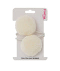 Pom Pom Galore Cream Pom Pom Hair Bobbles