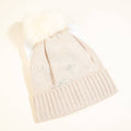 CREAM RHINESTONE STAR BEANIE