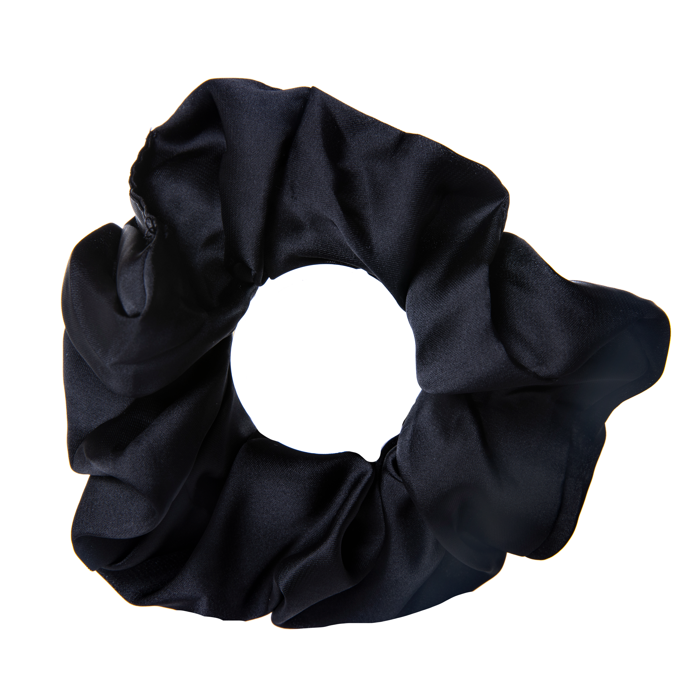 NEW YORK SATIN SCRUNCHIE BLACK