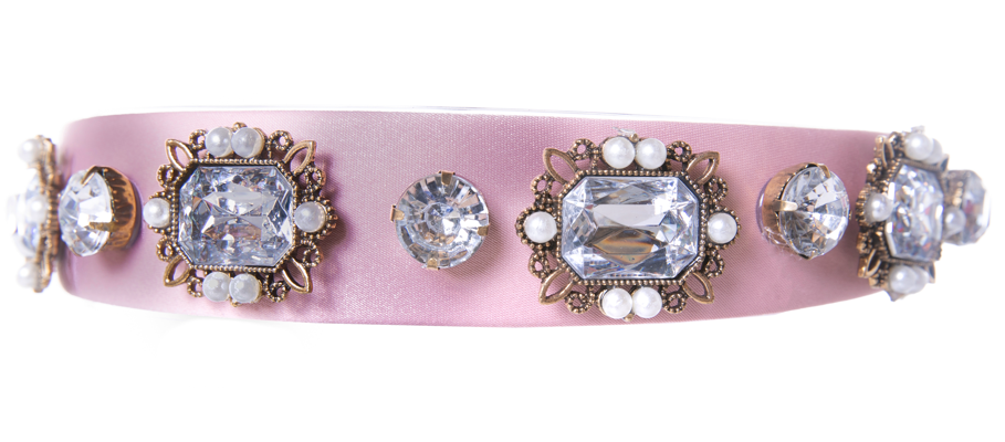NICE EMBELLISHED SATIN HEADBAND