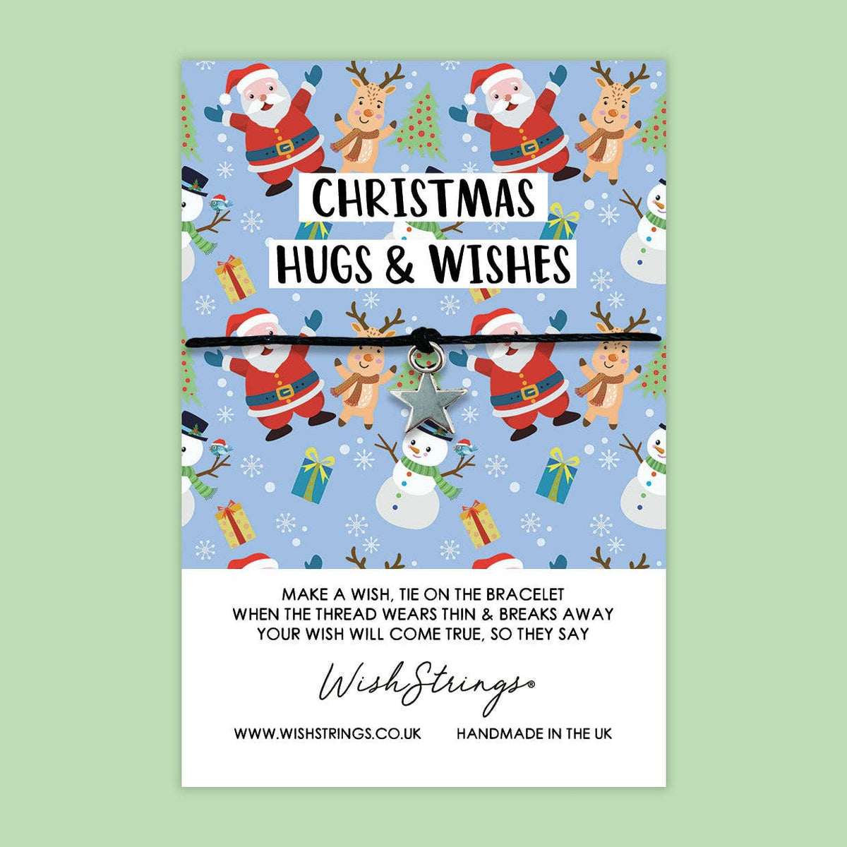 CHRISTMAS HUGS & WISHES - WishStrings Wish Bracelet - XMAS052★