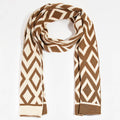 TAN DIAMOND PATTERN SCARF