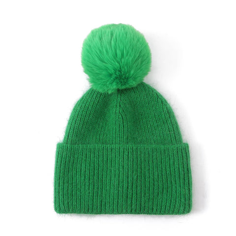 PEACH ACCESSORIES - SD102 Plain wool hat: Light Green