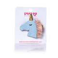 MINI UNICORN CLIP BLUE