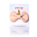 MINI GLITTER BOW CLIP PEACH