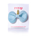 MINI GLITTER BOW CLIP BLUE