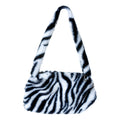 SEATTLE MONO ZEBRA PRINT FAUX FUR MINI BAG