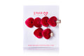 SWISS RED VELVET DOUBLE HEART CLIP