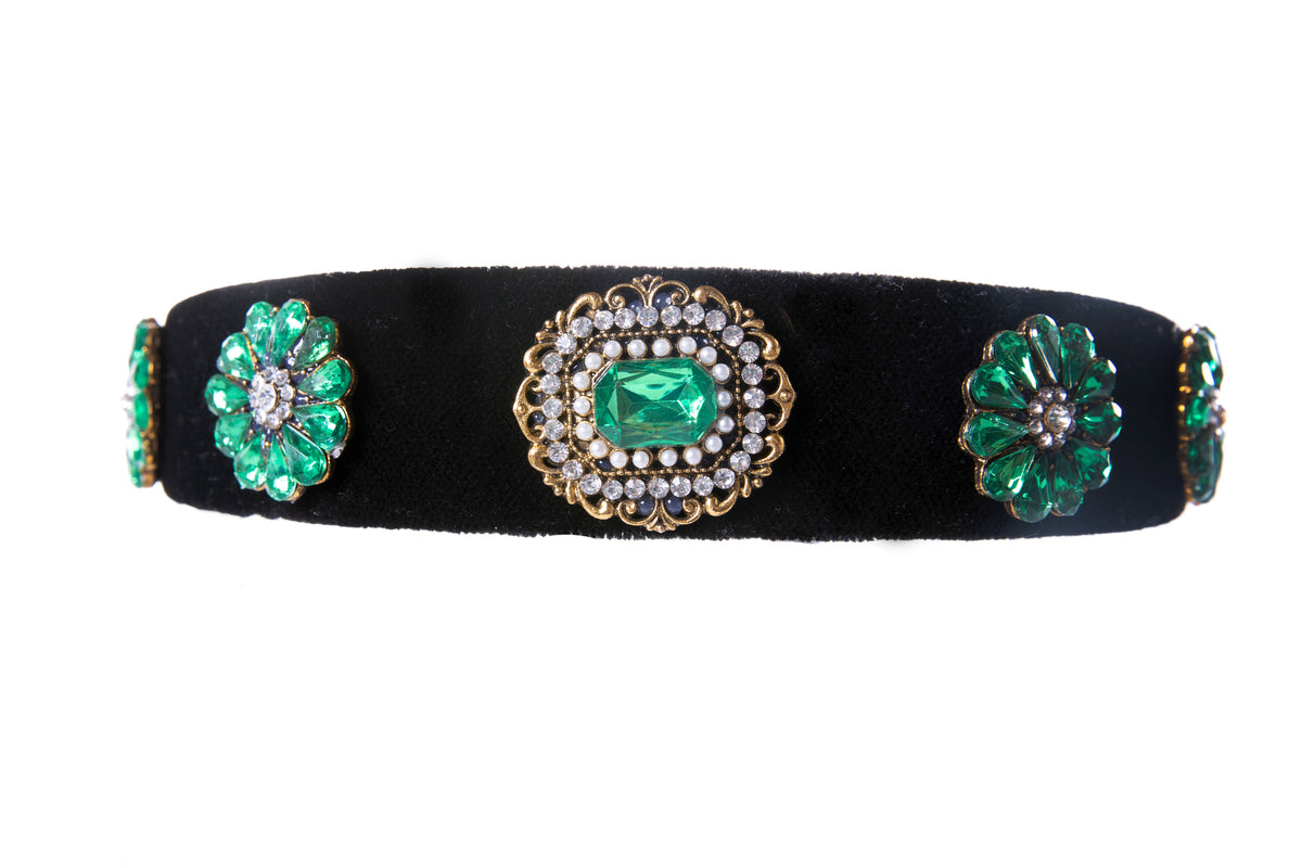 MOSCOW VELVET EMBELLISHED HEADBAND
