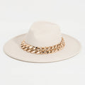 CREAM BULKY FEDORA HAT