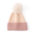 PEACH ACCESSORIES - SD114 two tone wool hats: Nude/White