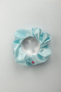 CHESTER 100% MULBERRY SILK BABY BLUE SCRUNCHIE