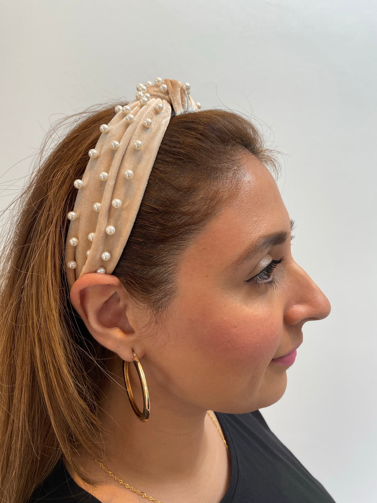 FLORENCE VELVET PEARL HEADBAND