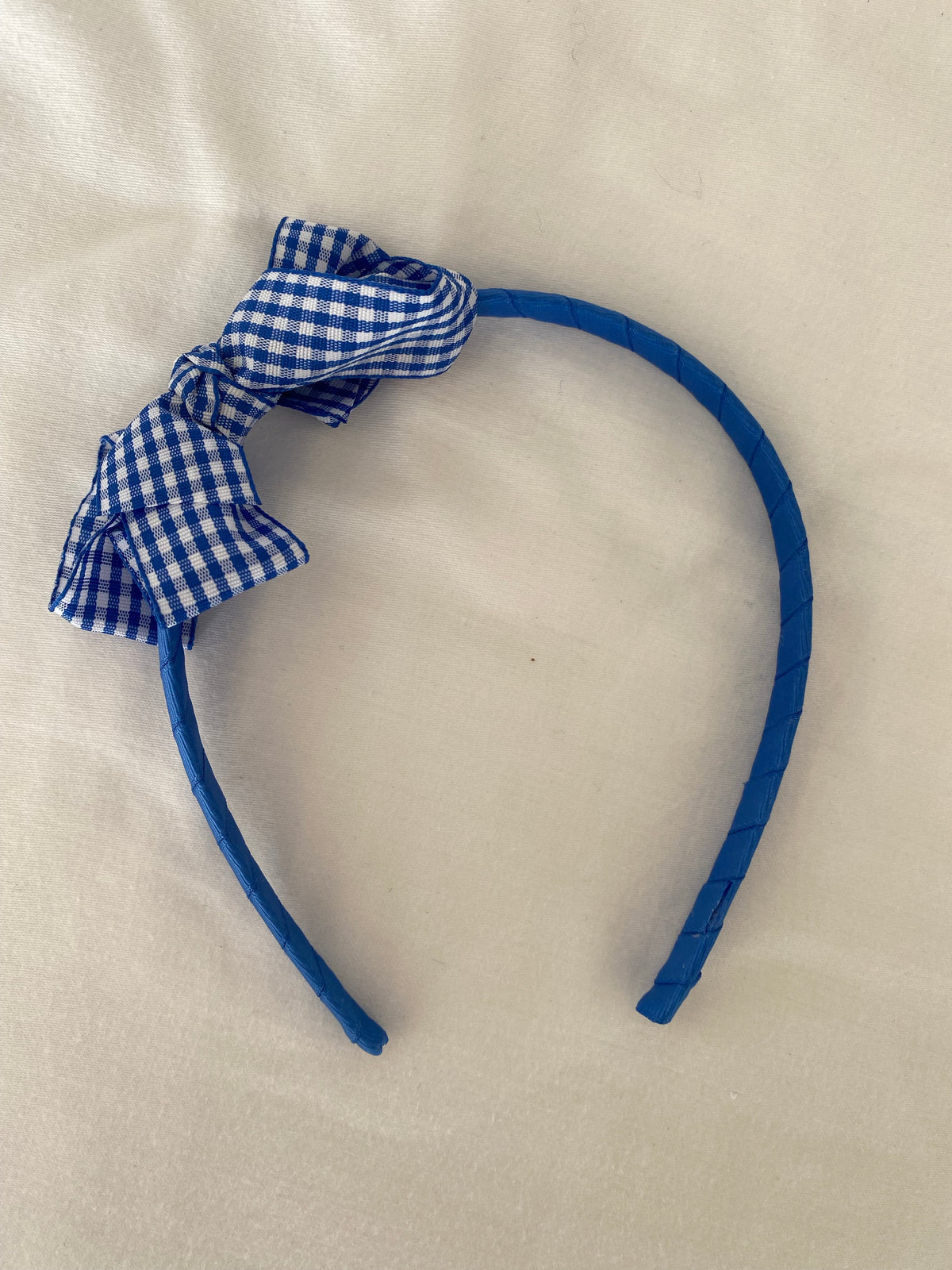 MINI GINGHAM BOW HEADBAND